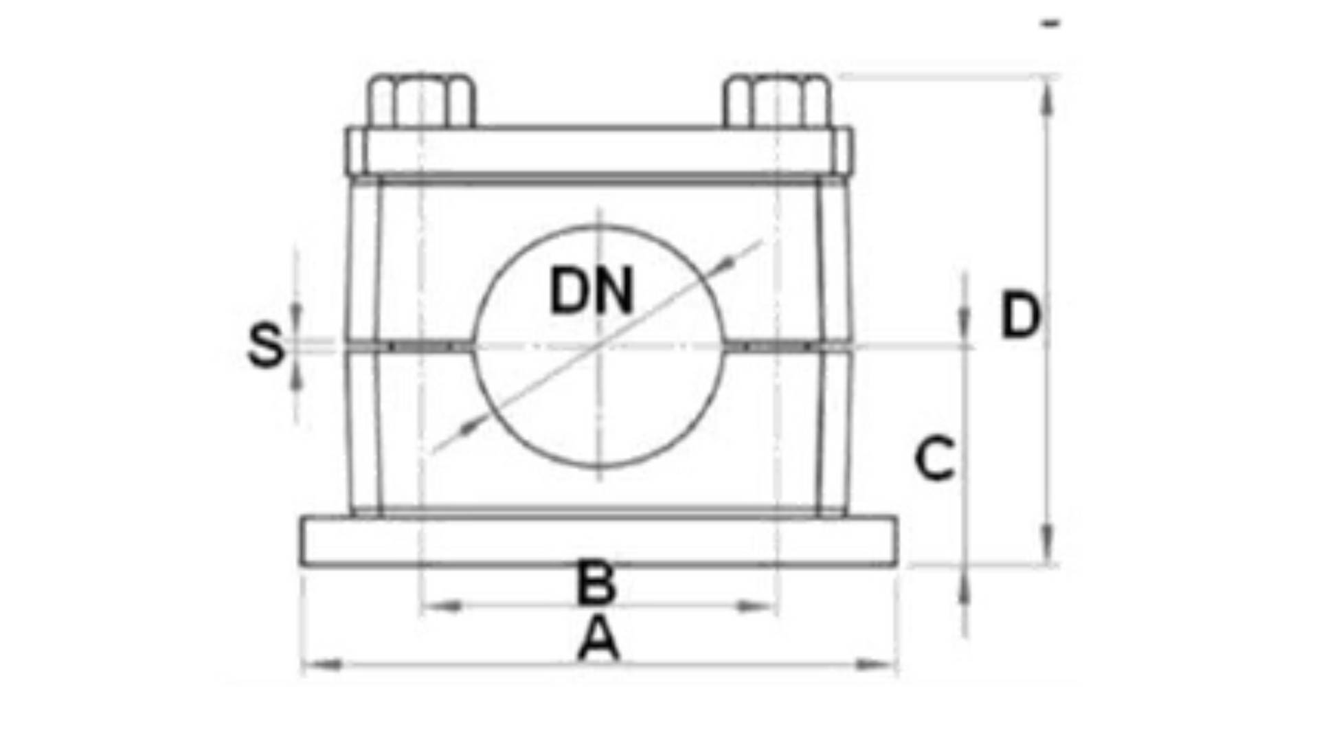 bản vẽ kẹp giữ ống