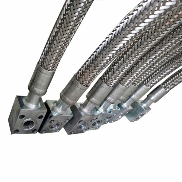 ong-tuy-o-thuy-luc-alfagomma-boc-luoi-inox-hai-dau-mat-bich-vuong Ống tuy ô thủy lực Alfagomma bọc lưới inox hai đầu mặt bích vuông