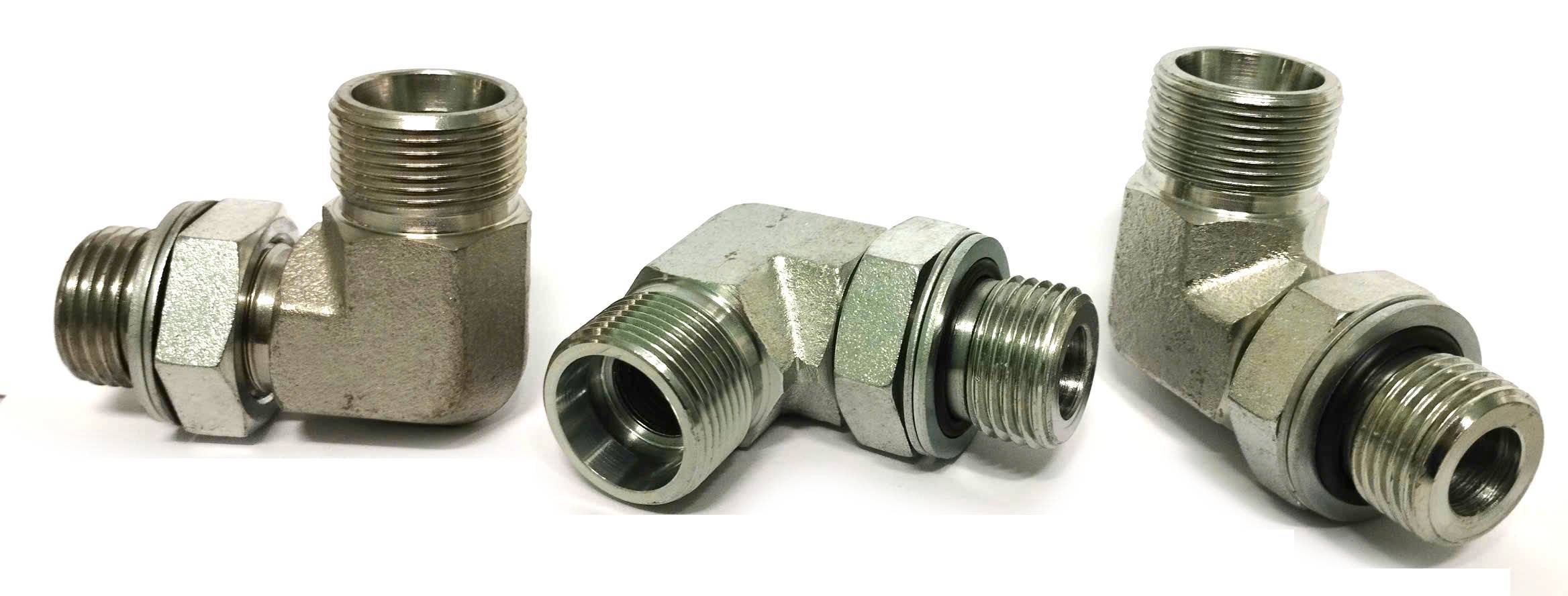 Góc nhìn đa chiều đầu nối thủy lực cong 90 độ 1/2" BSPP - 25S